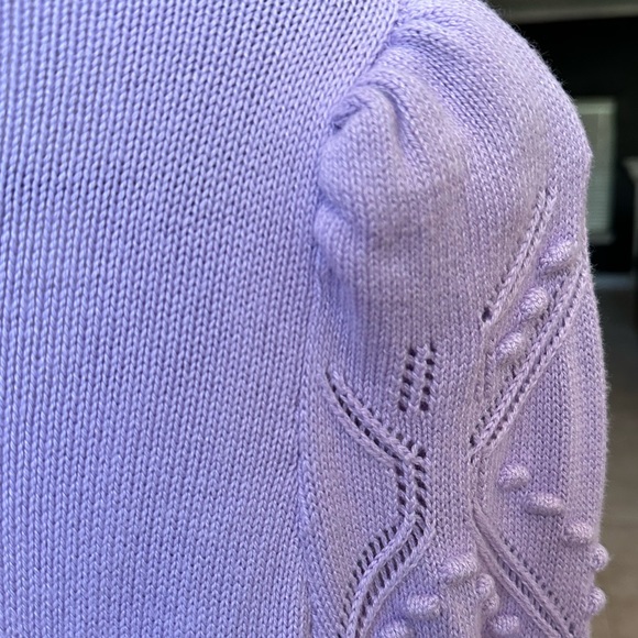 FINAL SALE Express | Button Down Sweater Cardigan Lavender Purple - Picture 3 of 4